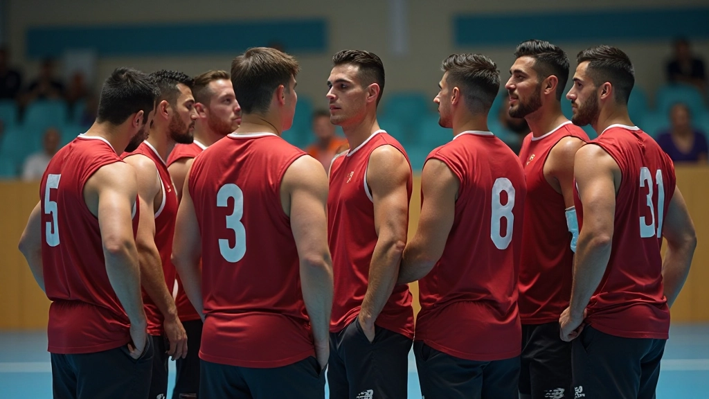 فريق كرة يد في صورة جماعية تذكارية رسمية